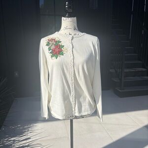 🎄 Vintage Designer Originals Studio “JOY” Holiday Cardigan 🎄